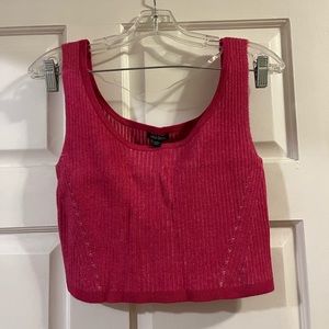 Wild Fable Pink Ribbed Cropped Sweater Tank, XL, NWT!
